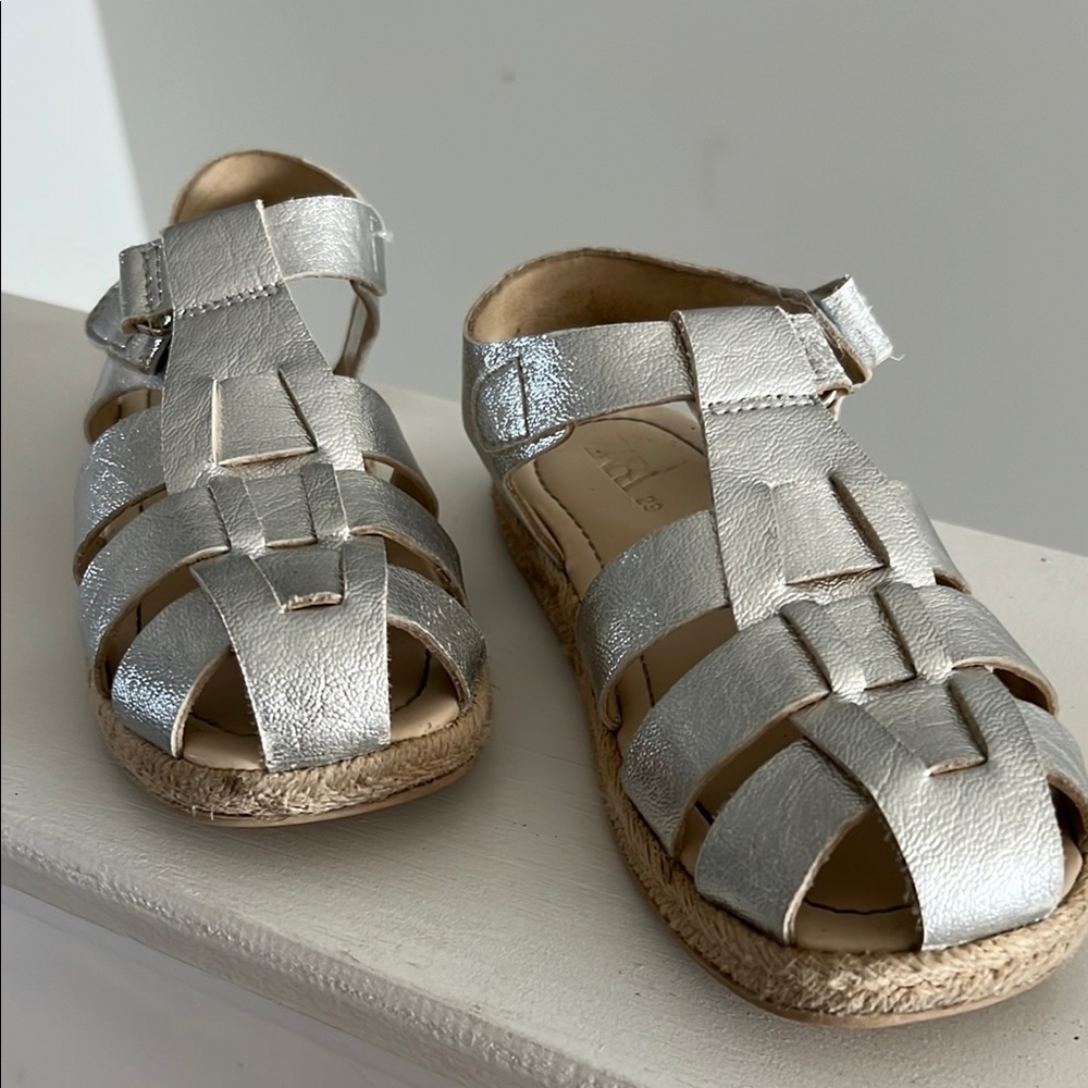 Silver Kids Sandals